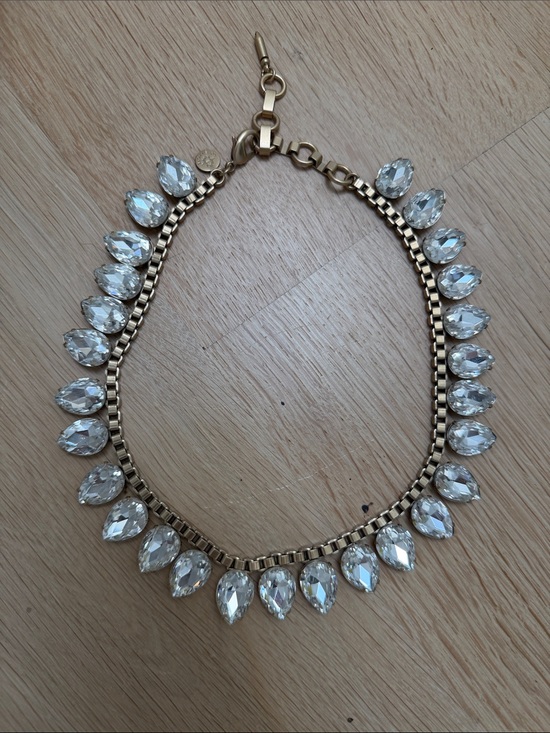 Loren Hope Jewelry - Loren Hope Gold-Tone Necklace with Clear Teardrop Crystals